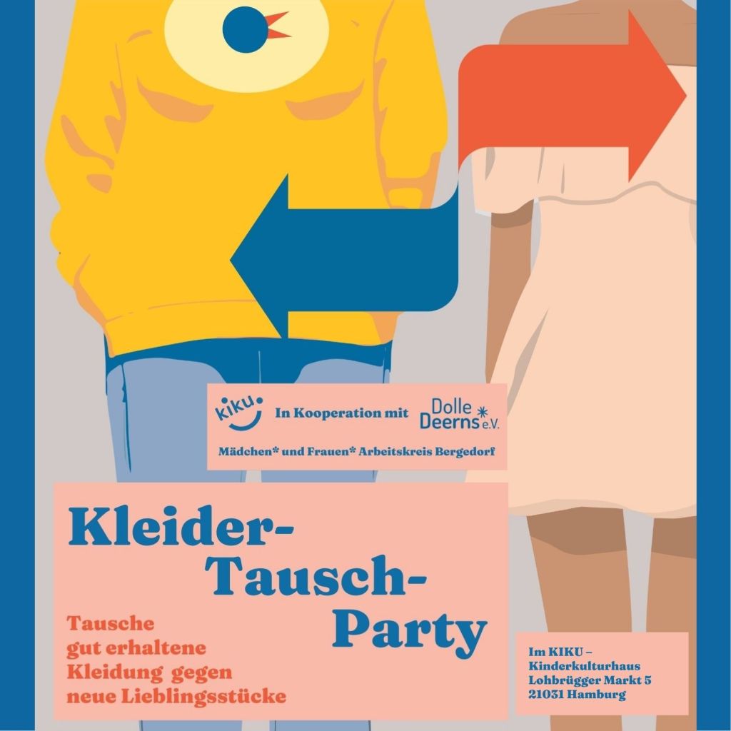Plakat für die Kleidertauschparty im KIKU